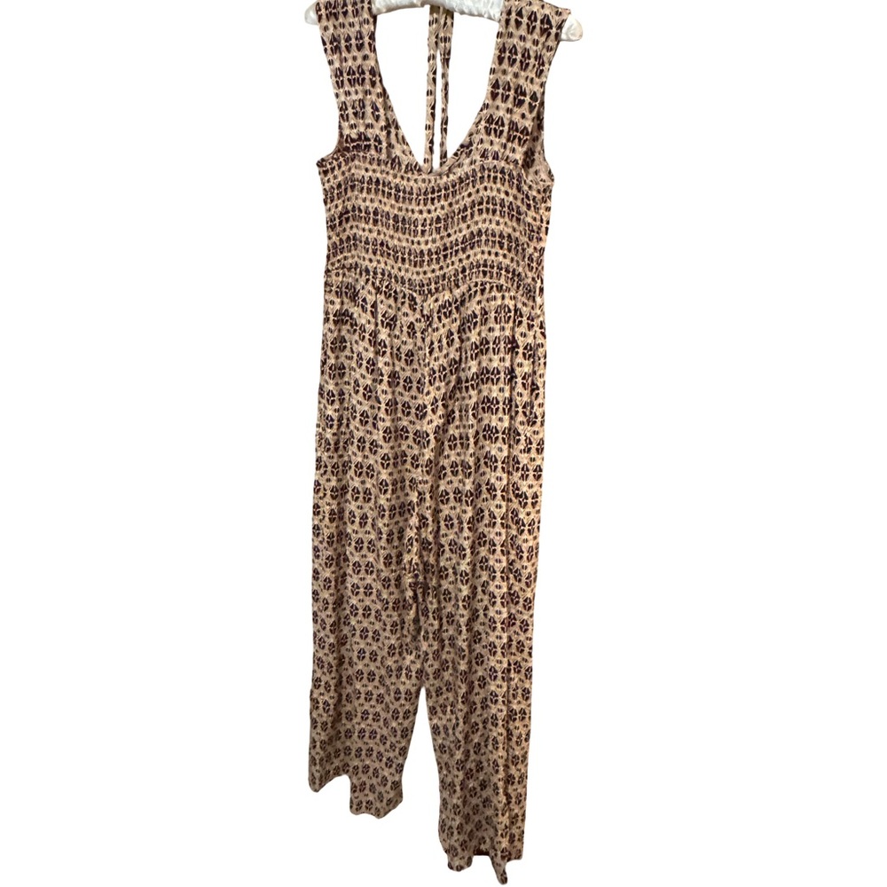 ANNA KAY Patterned Jumpsuit - Cream and Brown